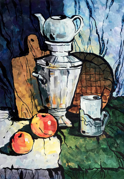 Acrylic painting Sweet table Unknown artist