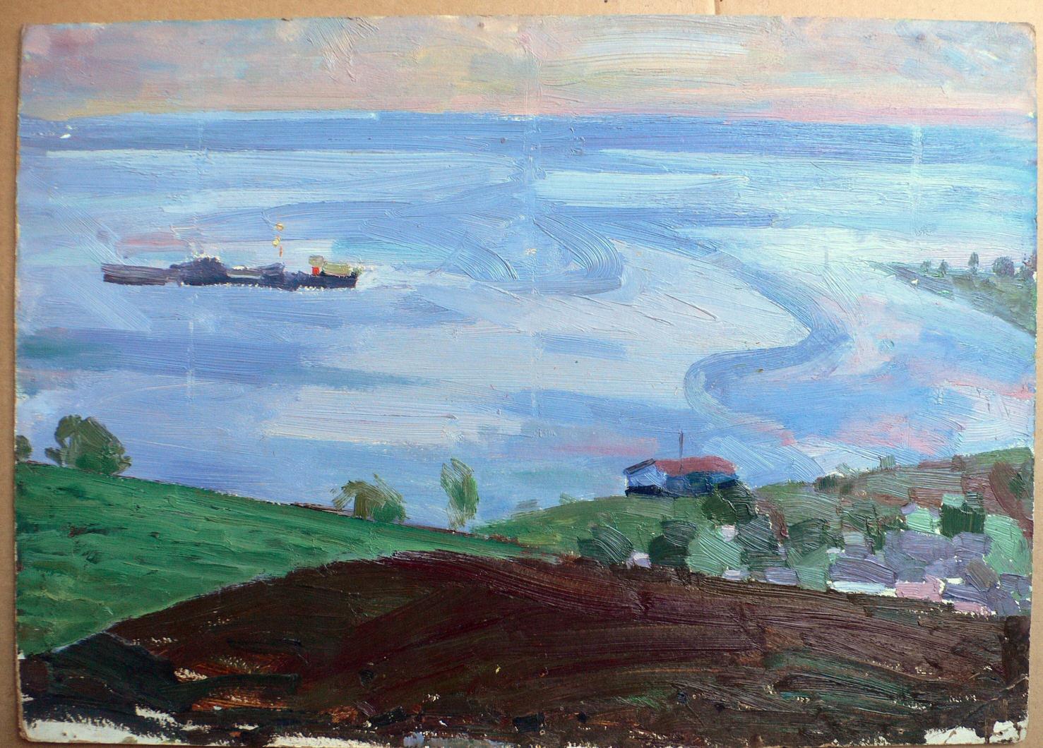 Oil painting Dali Dnieper Erlikh Vladimir Isaakovich