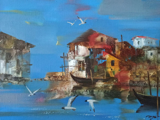 Oil painting Sea shore Anatoly Borisovich Tarabanov