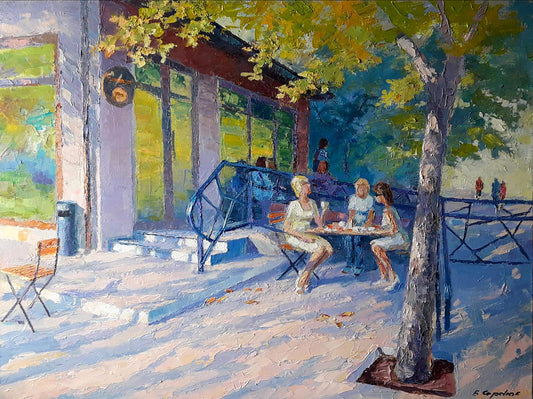 Oil painting Cafe Rafinad Serdyuk Boris Petrovich
