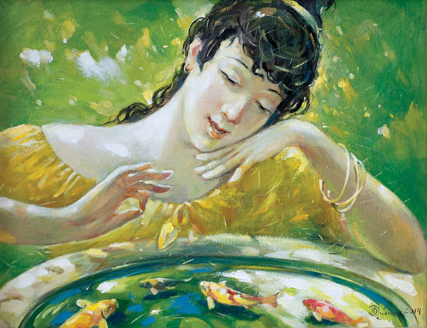 Oil painting Goldfish Dubinin Yurii