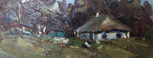 Oil painting House on the outskirts Alexander Nikolaevich Cherednichenko