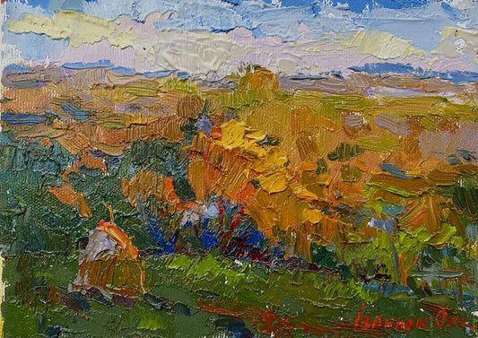 Oil painting Autumn is far away Ivanyuk Oksana