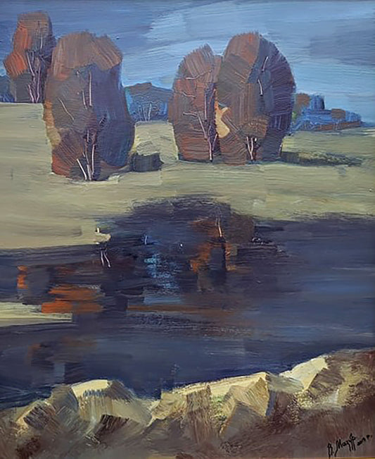 Oil painting Evening landscape Mazur Vladimir