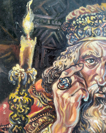 Oil painting Sage behind a book Alexander Arkadievich Litvinov
