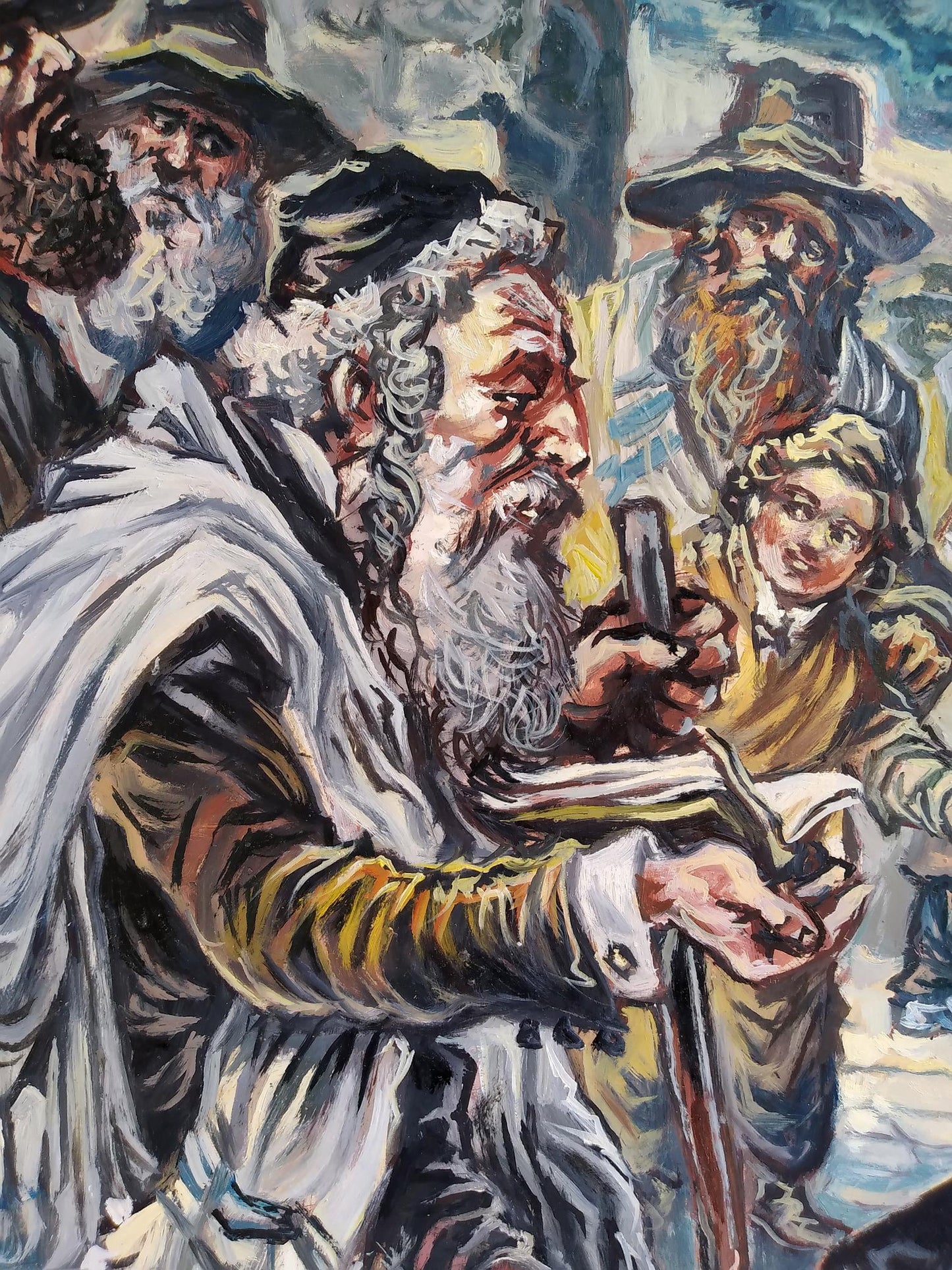 Oil painting On the square Alexander Arkadievich Litvinov