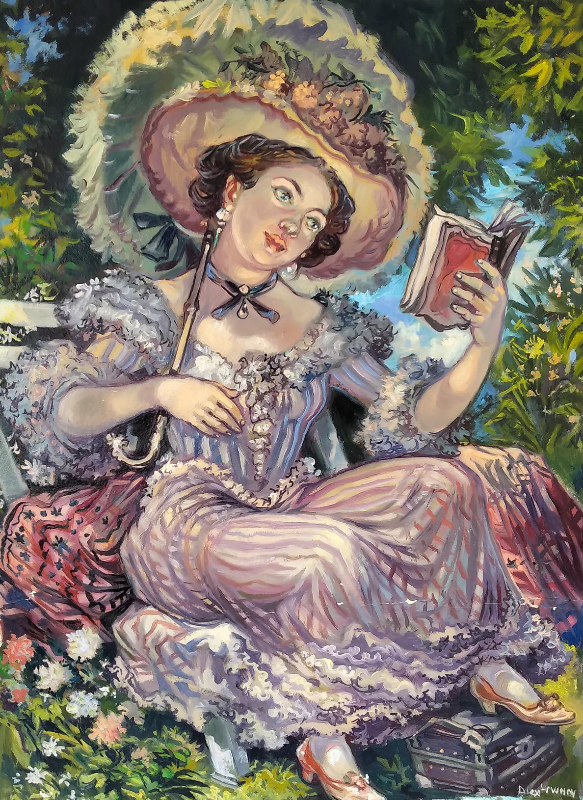 Oil painting Portrait of a madam Alexander Arkadievich Litvinov