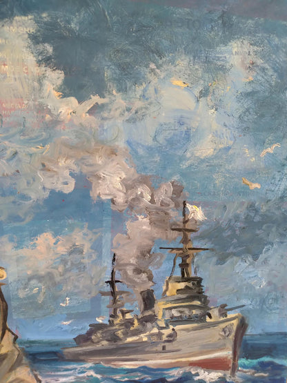 Alexander Arkadievich Litvinov's oil painting "In the Navy" exemplifies social realism