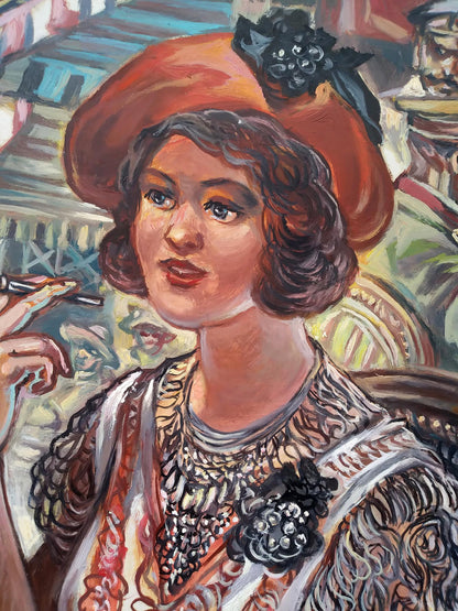 Oil painting Glamor girl Alexander Arkadievich Litvinov