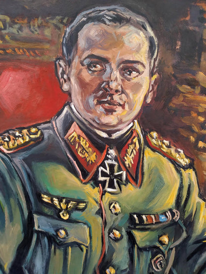 Social realism oil painting Portrait of an officer Alexander Arkadievich Litvinov