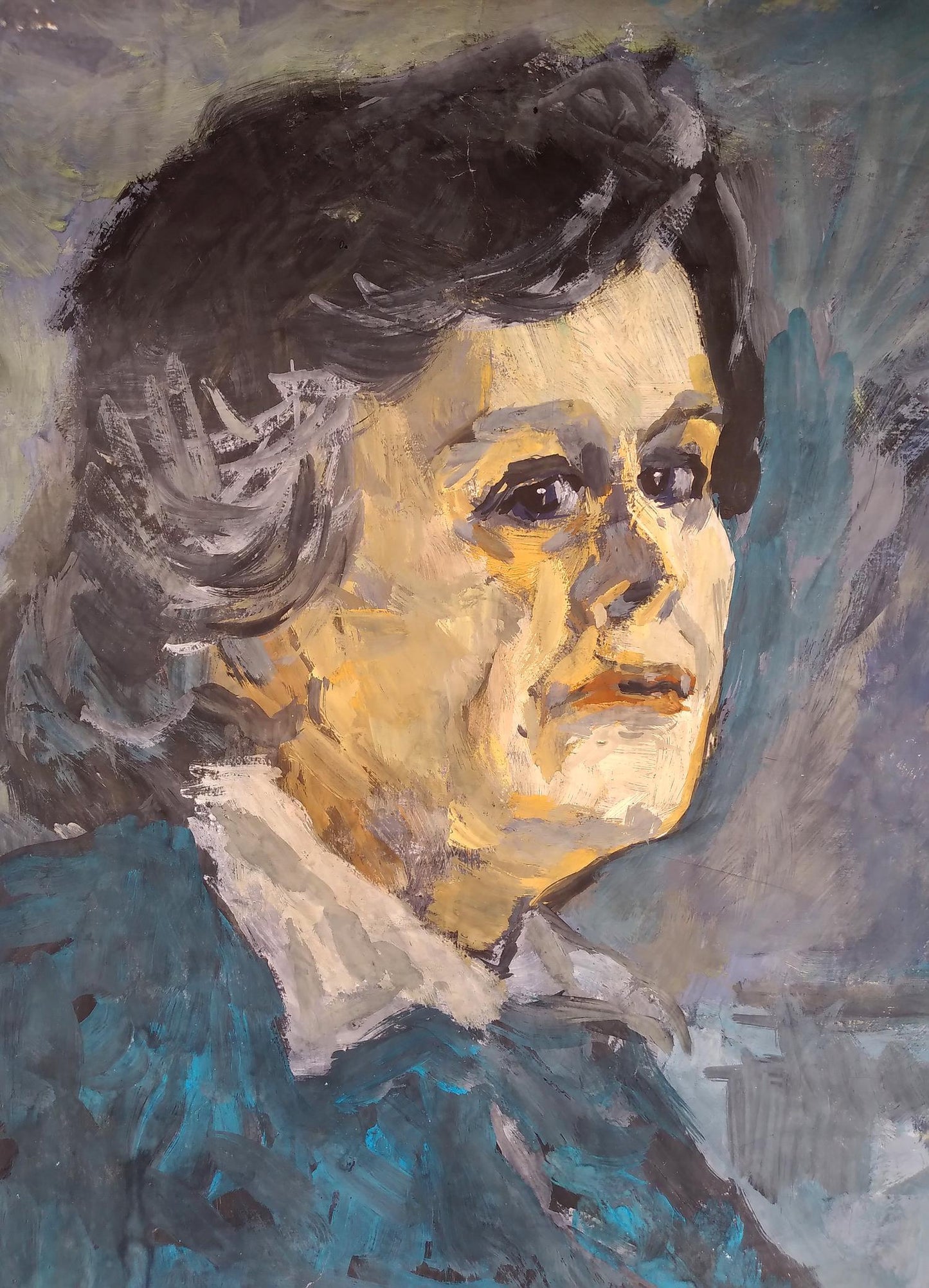 Oil painting Mother's portrait Litvinov Oleg Arkad'yevich