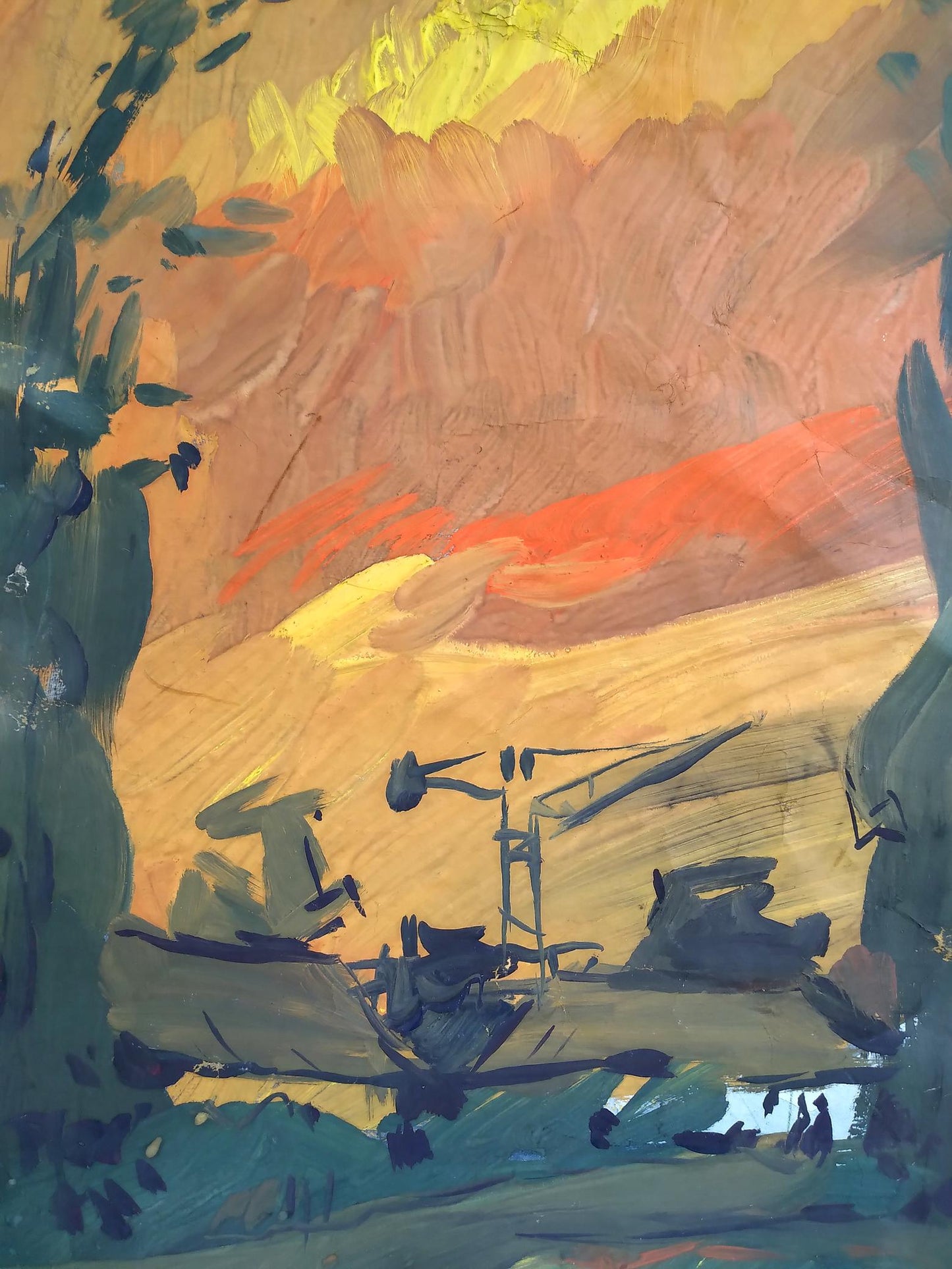Painting Colorful sunset Litvinov Oleg Arkad'yevich