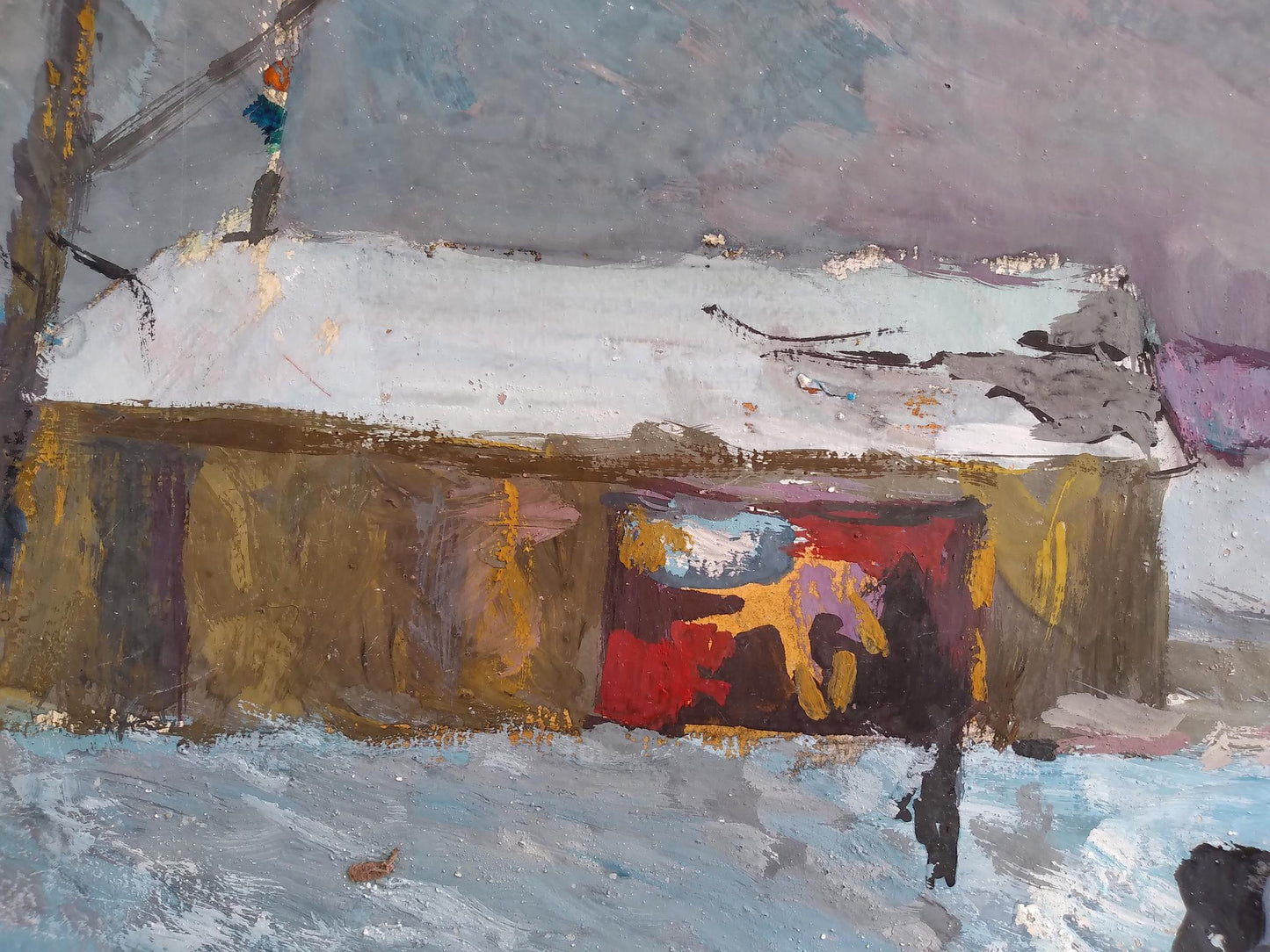 Painting Snow clearing Litvinov Oleg Arkad'yevich