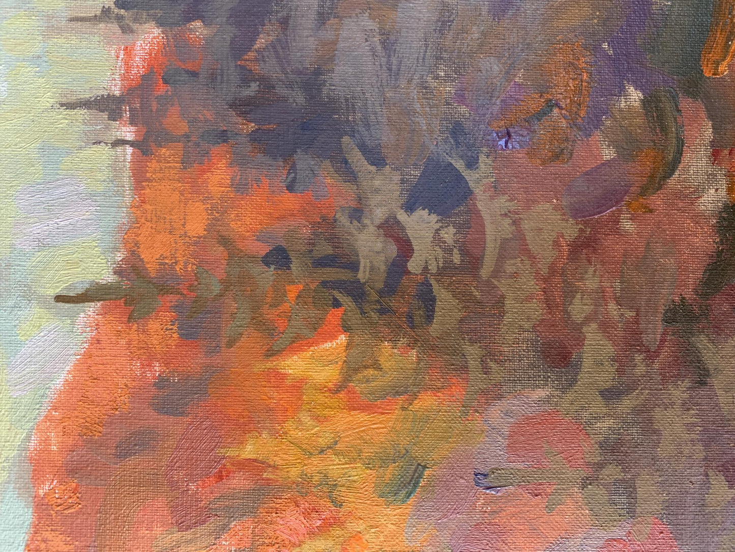 Oil painting Autumn mountains Batrakov Vladimir Grigorievich