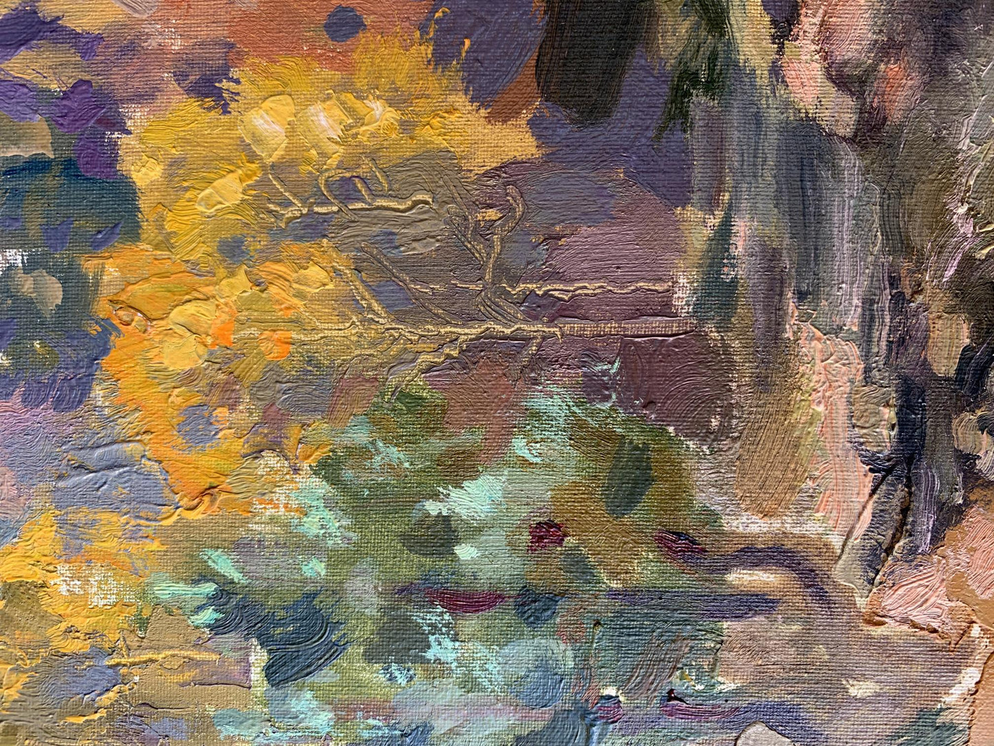 Oil painting Autumn motive Vladimir Batrakov