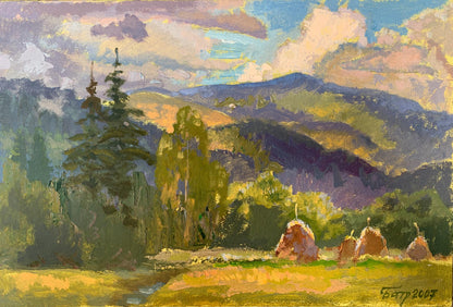 Oil painting In the Carpathians Batrakov Vladimir Grigorievich