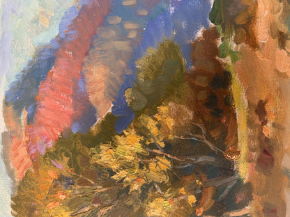 Oil painting Walk in the autumn forest Batrakov Vladimir Grigorievich