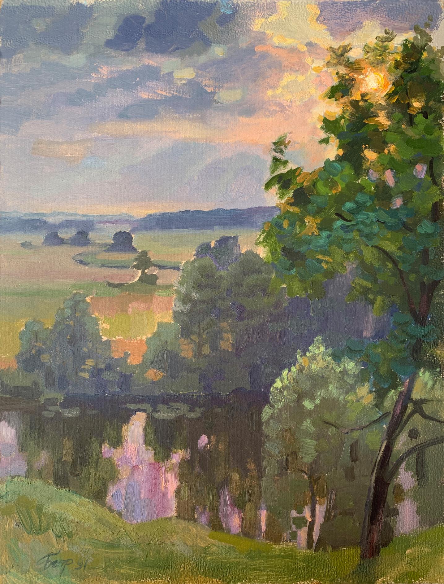 Oil painting Near Sednev Batrakov Vladimir Grigorievich