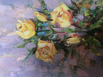 Oil painting Bouquet of roses Kuzeminsky Nikolay Borisovich