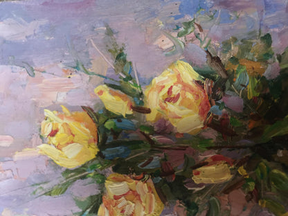 Oil painting Bouquet of roses Kuzeminsky Nikolay Borisovich