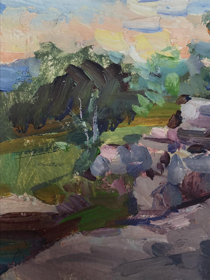 Oil painting Hiking in the mountains Kuzeminsky Nikolay Borisovich