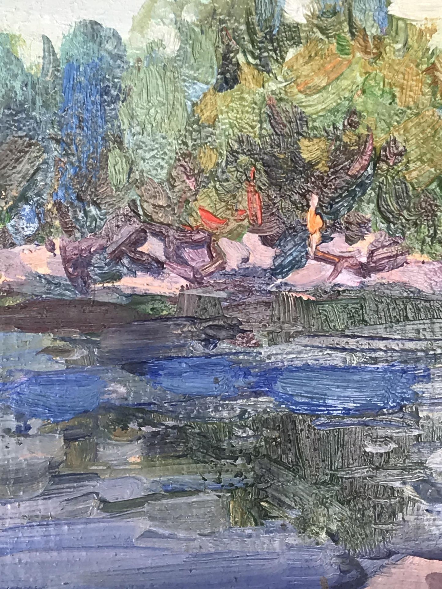 Oil painting Lake in the forest Kuzeminsky Nikolay Borisovich