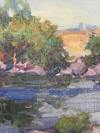 Oil painting Lake in the forest Kuzeminsky Nikolay Borisovich