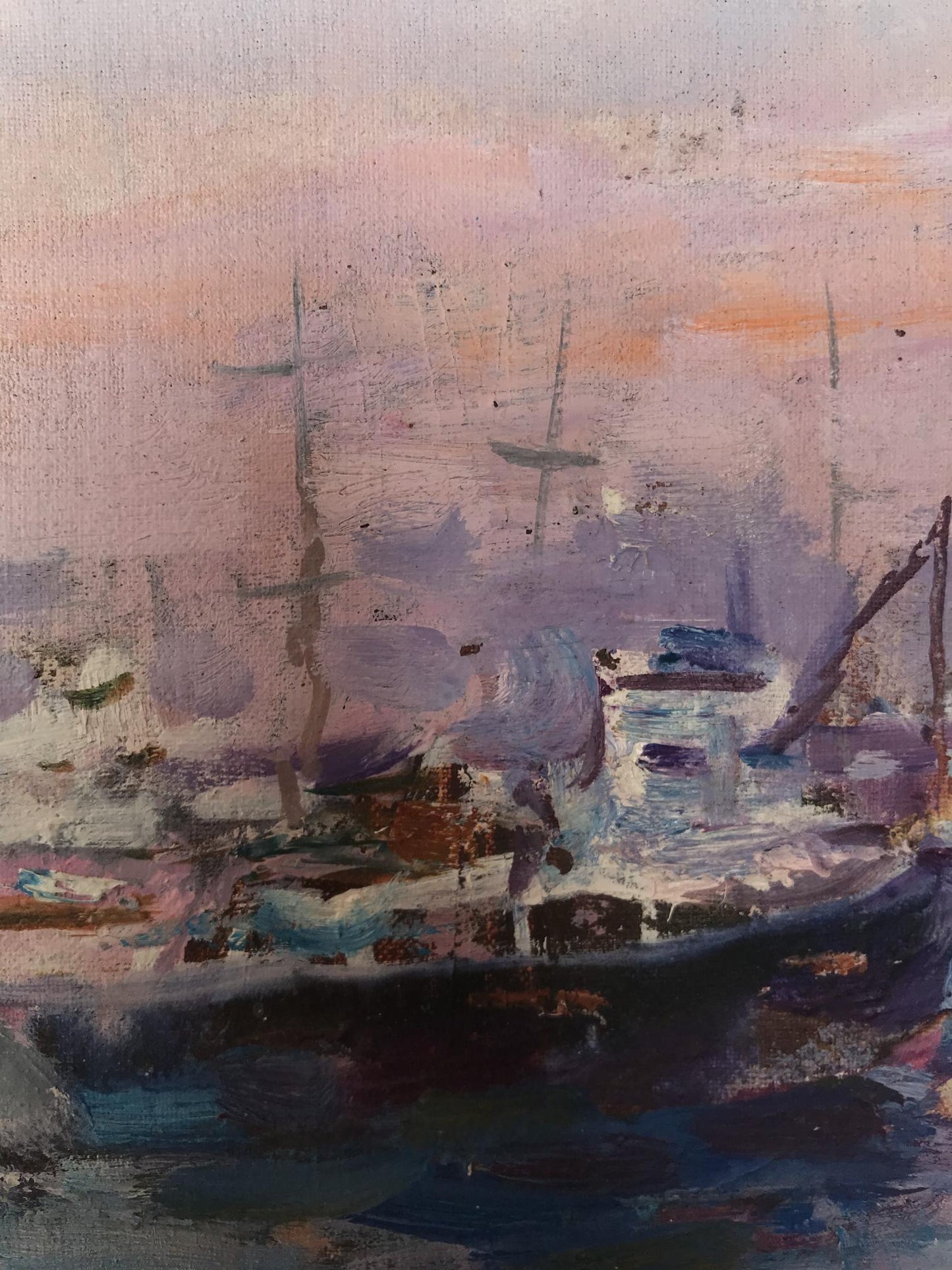 Oil painting Yacht club Kuzeminsky Nikolay Borisovich