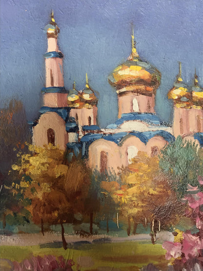Oil painting Church landscape Kuzeminsky Nikolay Borisovich