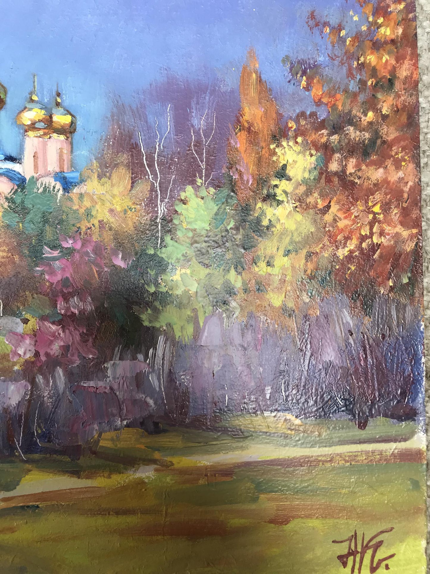 Oil painting Church landscape Kuzeminsky Nikolay Borisovich