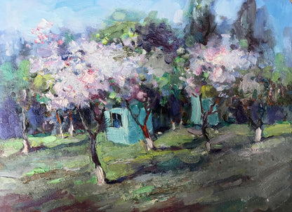 Oil painting Spring in the garden Kuzeminsky Nikolay Borisovich