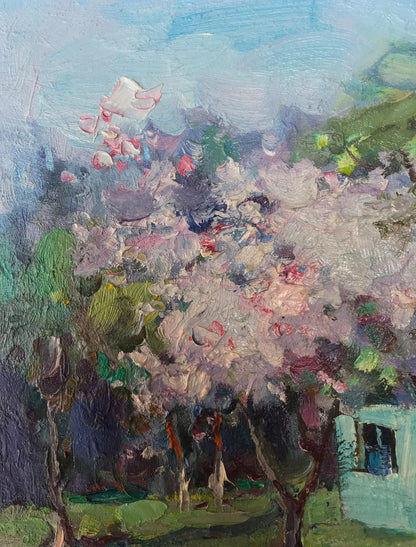 Oil painting Spring in the garden Kuzeminsky Nikolay Borisovich