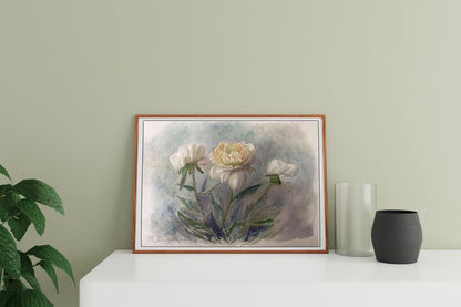 Watercolor painting Flowers bloom 