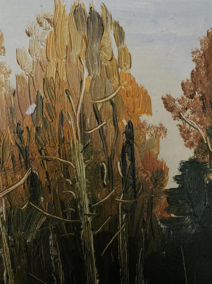 Oil painting Gold autumn Unknown artist