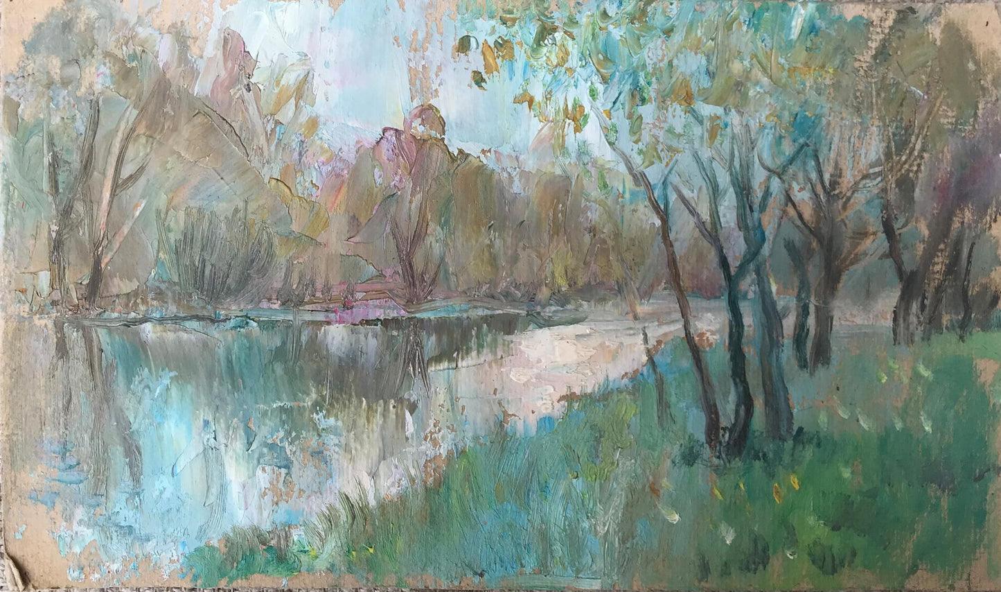 Oil painting River Snov Unknown artist