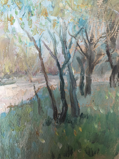 Oil painting River Snov Unknown artist
