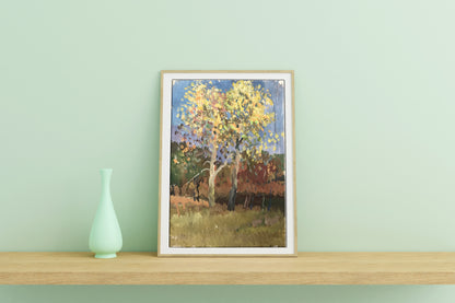 Oil painting Two birches Unknown artist