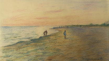 Pencils painting By the sea Wihyrovskii Victor