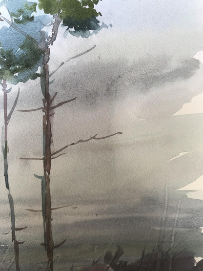Watercolor painting After the rain Unknown artist