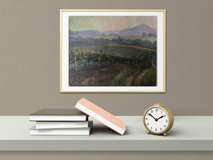 Oil painting Vineyards Unknown artist