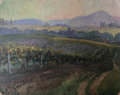 Oil painting Vineyards Unknown artist