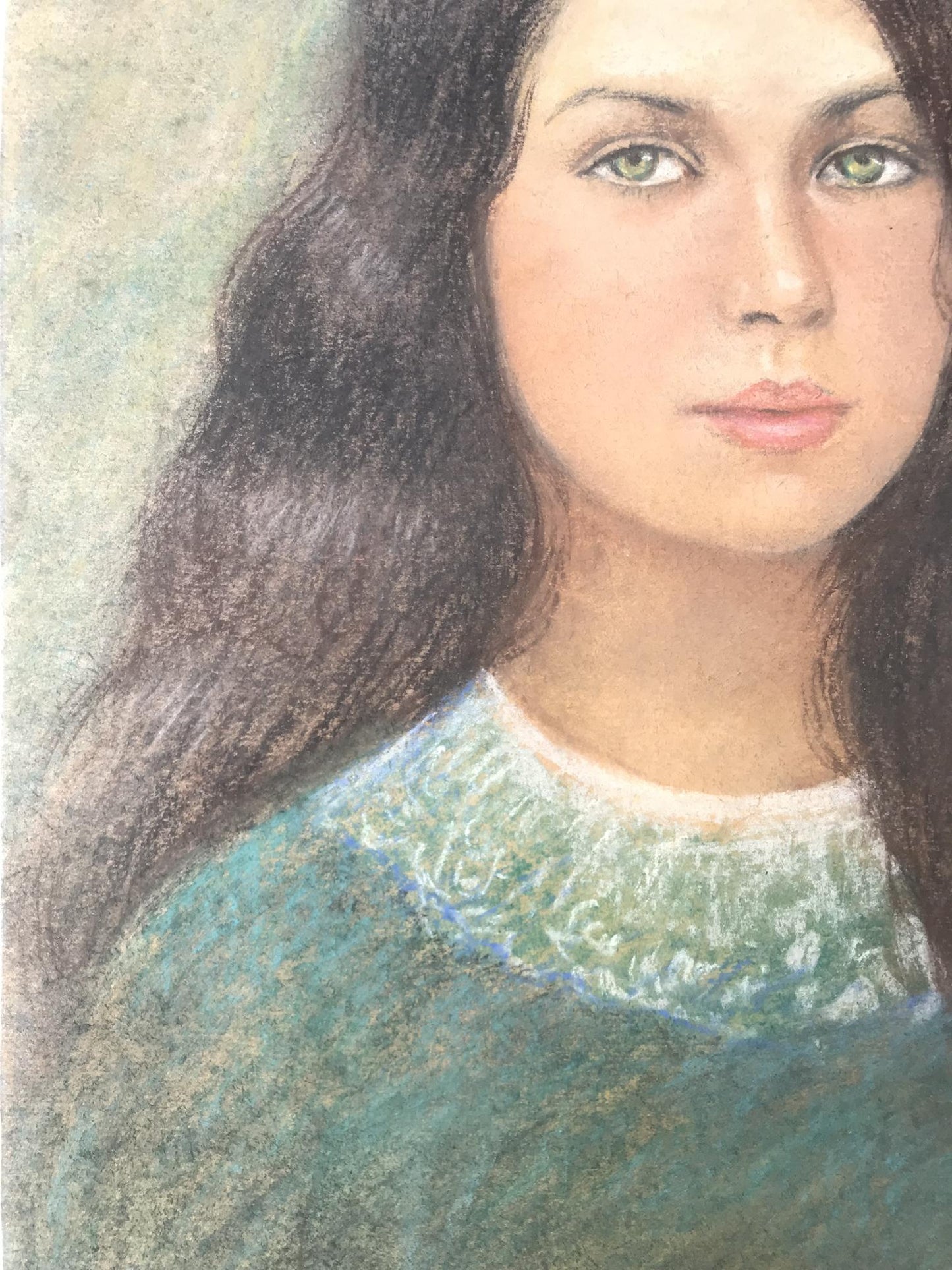 Pencils painting Portrait of a girl Wihyrovskii Victor