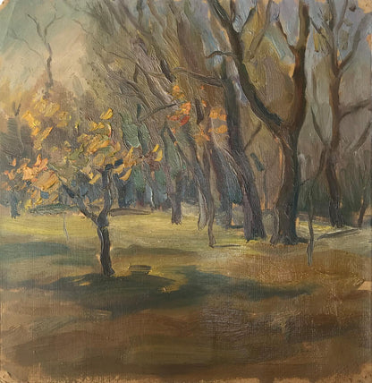 Oil painting Autumn forest Unknown artist
