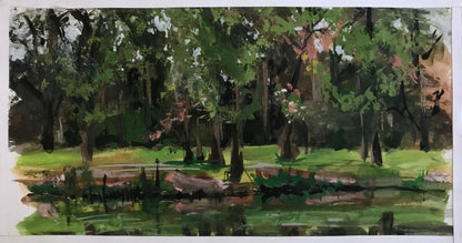 Oil painting City Park Nesterova A.