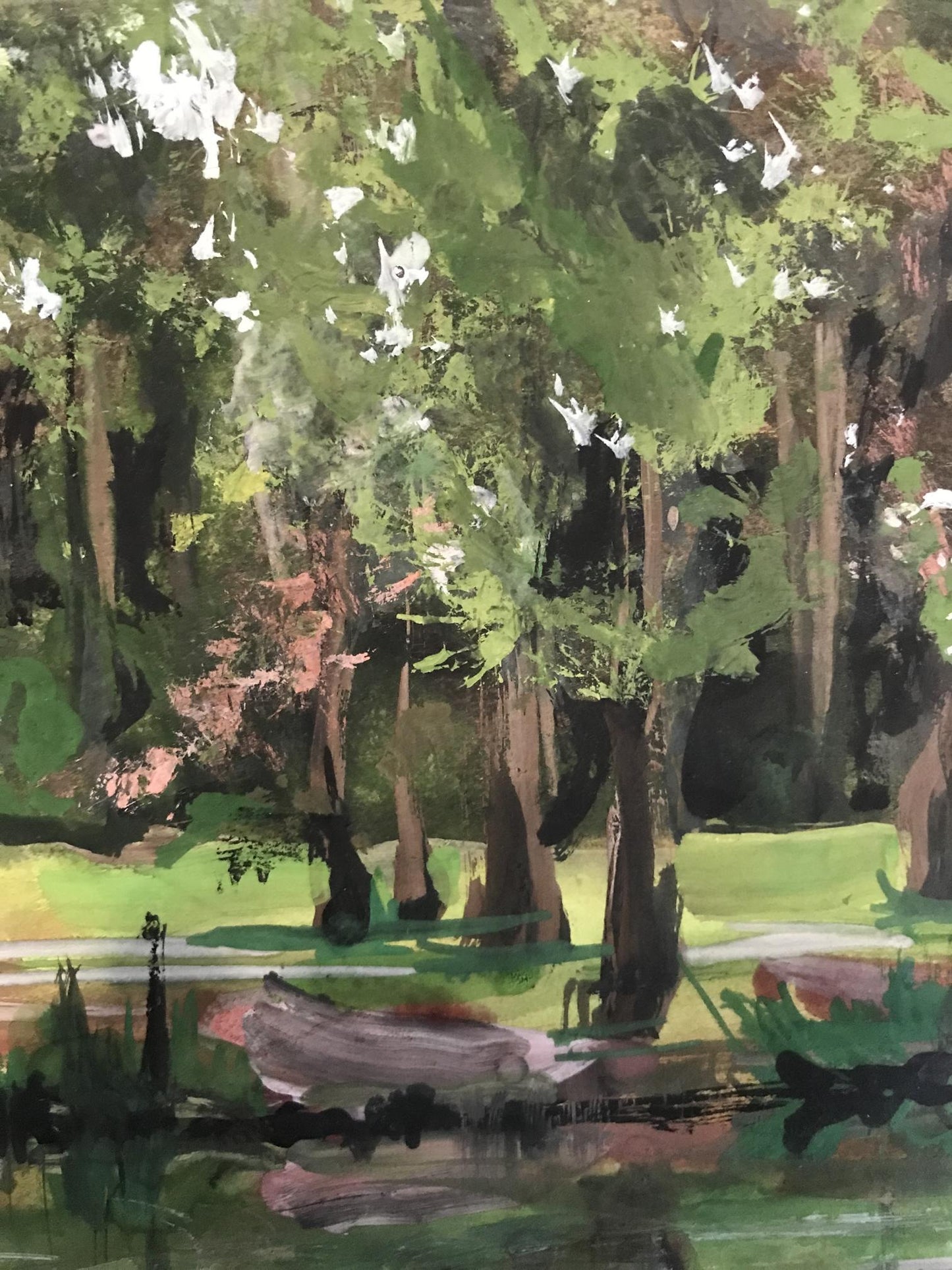 Oil painting City Park Nesterova A.