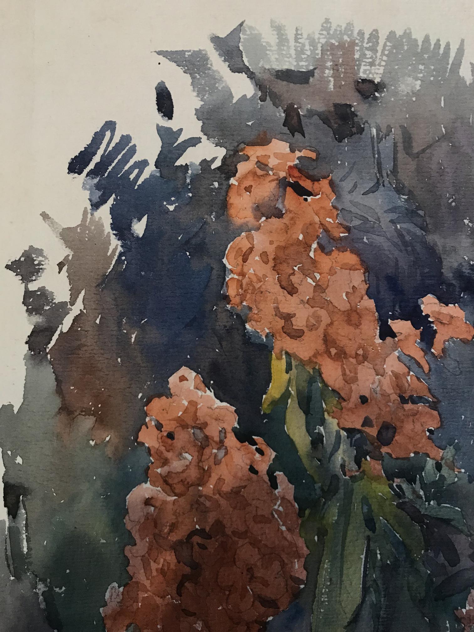 Watercolor painting Flowers 