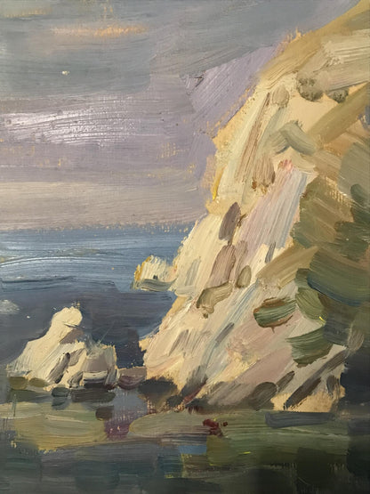 Oil painting Rocky coast Unknown artist