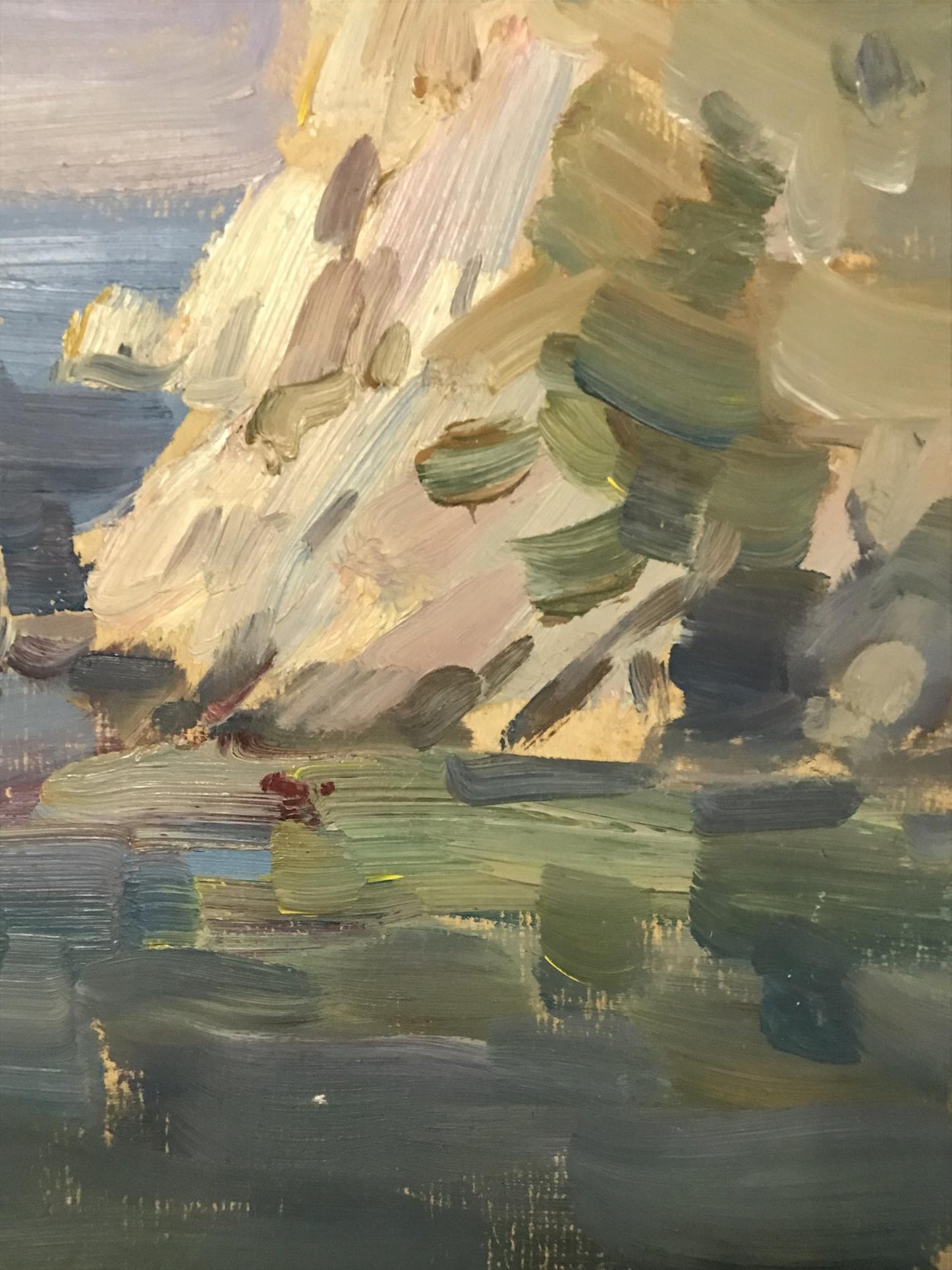 Oil painting Rocky coast Unknown artist