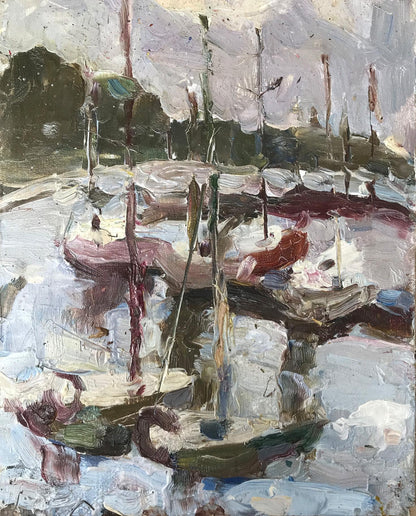 Oil painting Yacht club Tsyganok I. O.