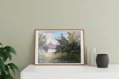 Oil painting Apple tree in Shevchenkove Wihyrovskii Victor